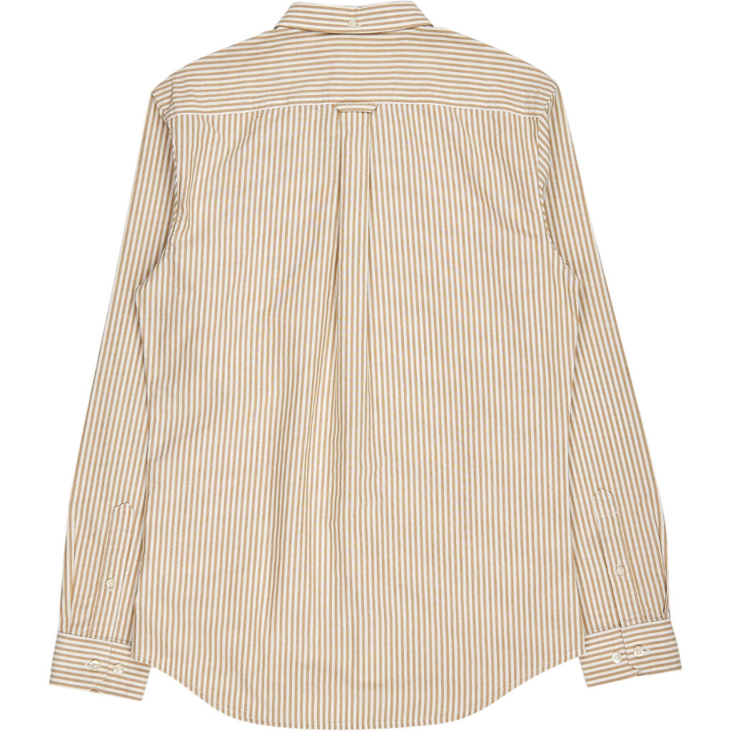 Farah Rust Yellow Brewer Stripe Shirt