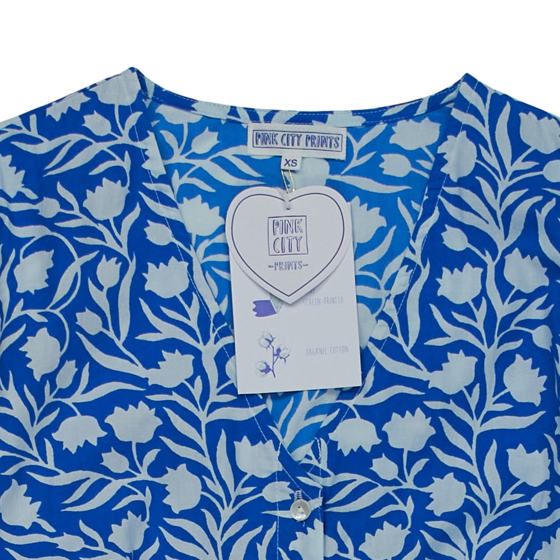 Pink City Prints Blue Floral Dress