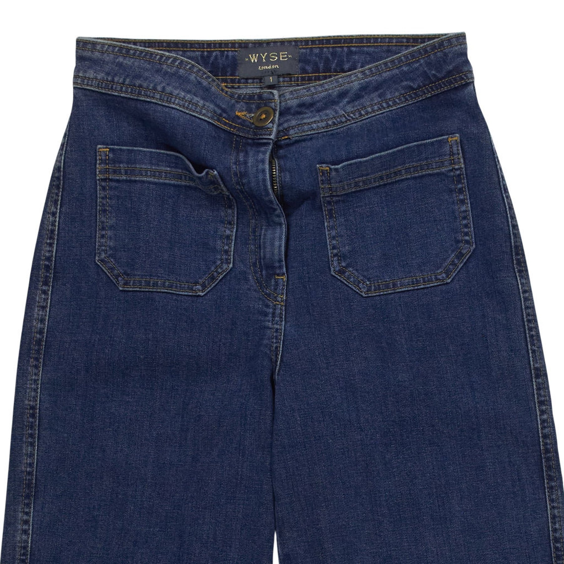 WYSE London Blue Wide Leg Jeans