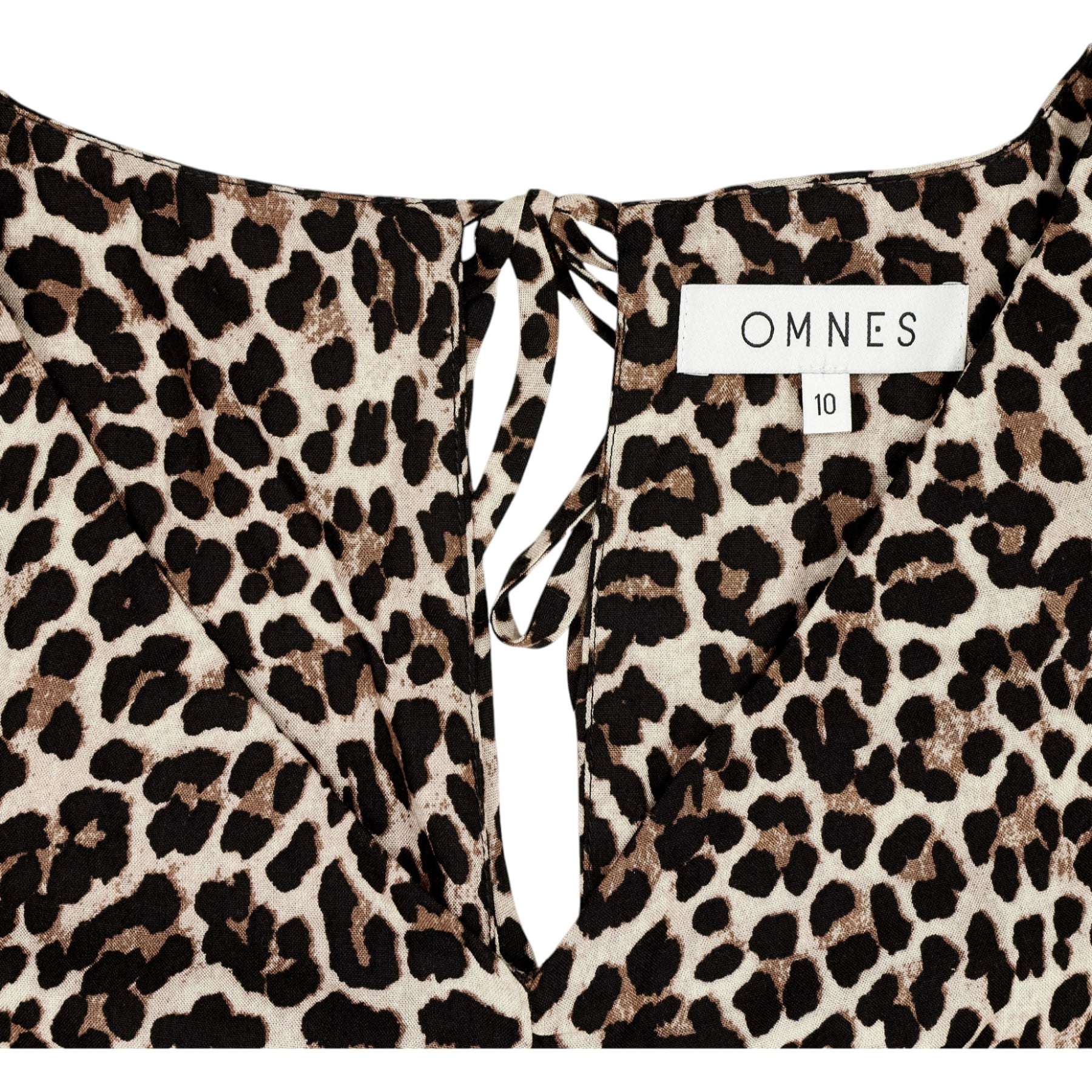 OMNES Brown Leopard Print Mini Dress
