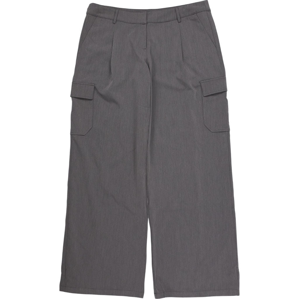 Motel Charcoal Low Rise Abba Cargo Trousers