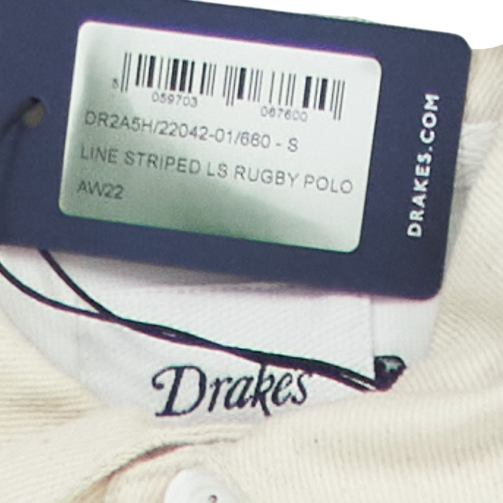 Drake's Multi Striped Rugby Polo Shirt