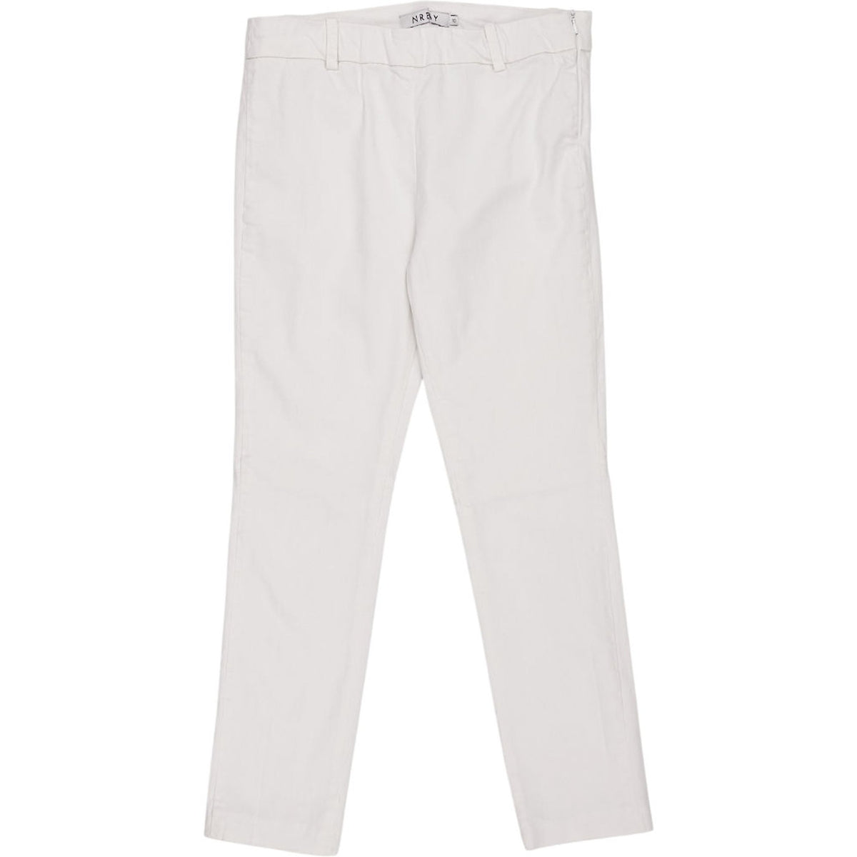 NRBY White Cotton Elastane Trousers
