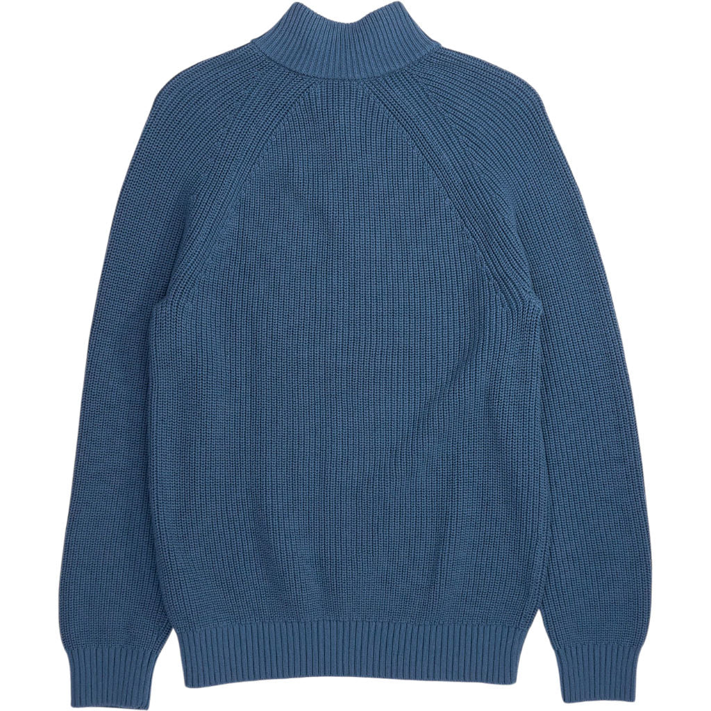 Lands' End Blue 1/4 Zip Knit Jumper
