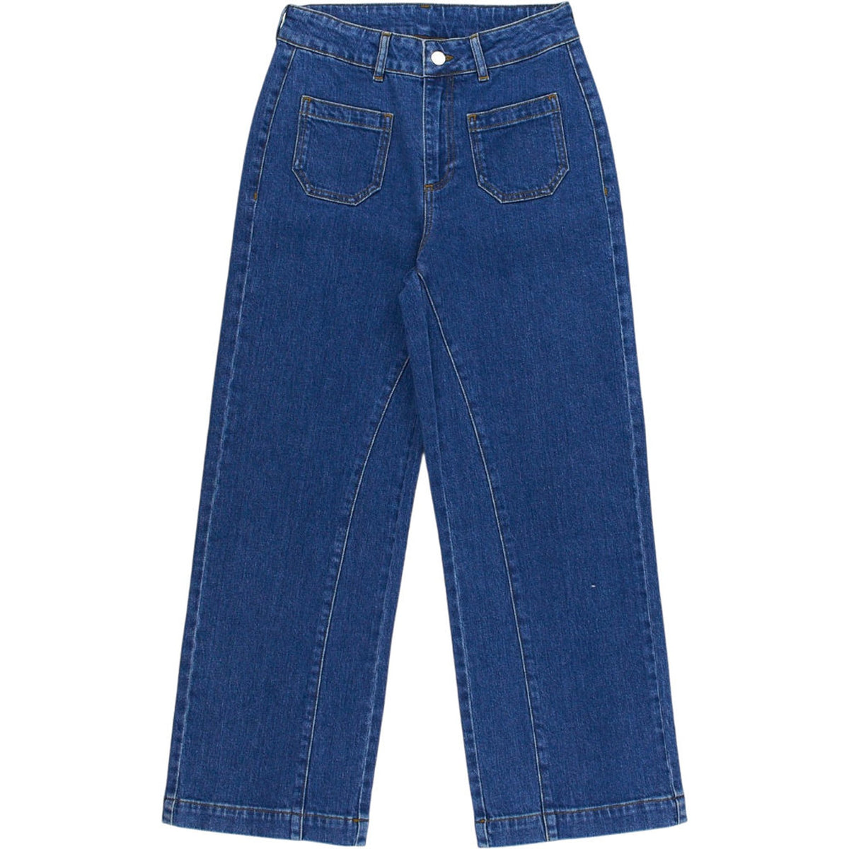 Fortela Blue Cropped Patch Jeans