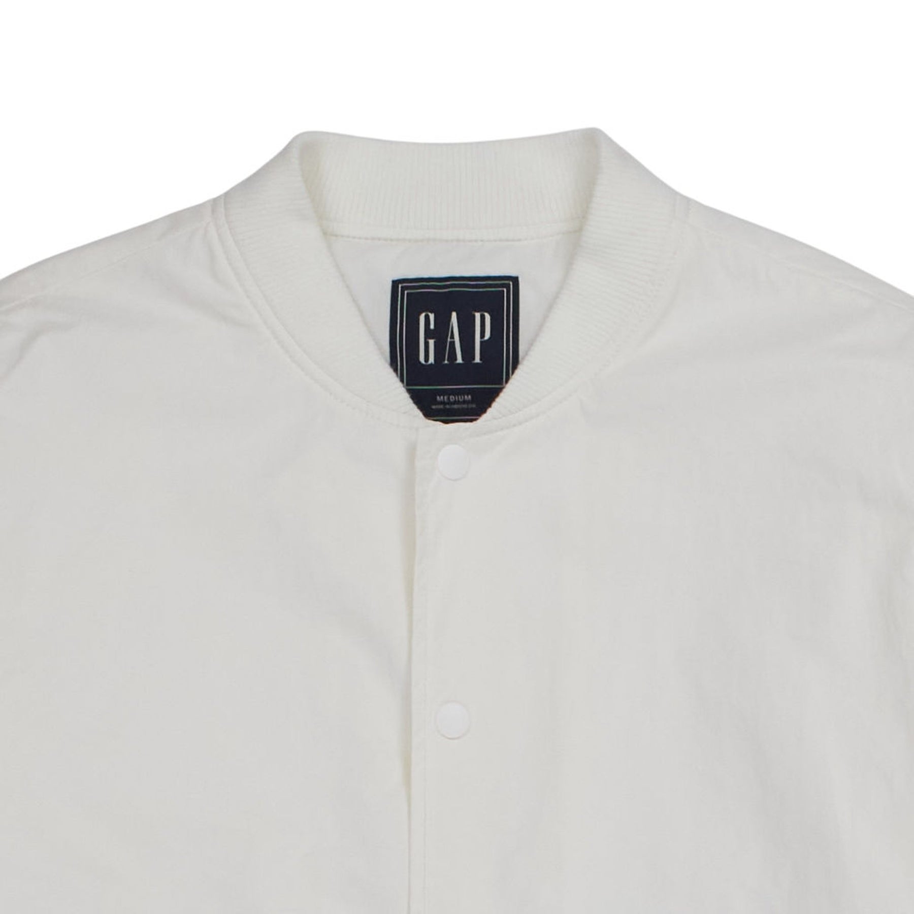 GAP White Bomber Jacket