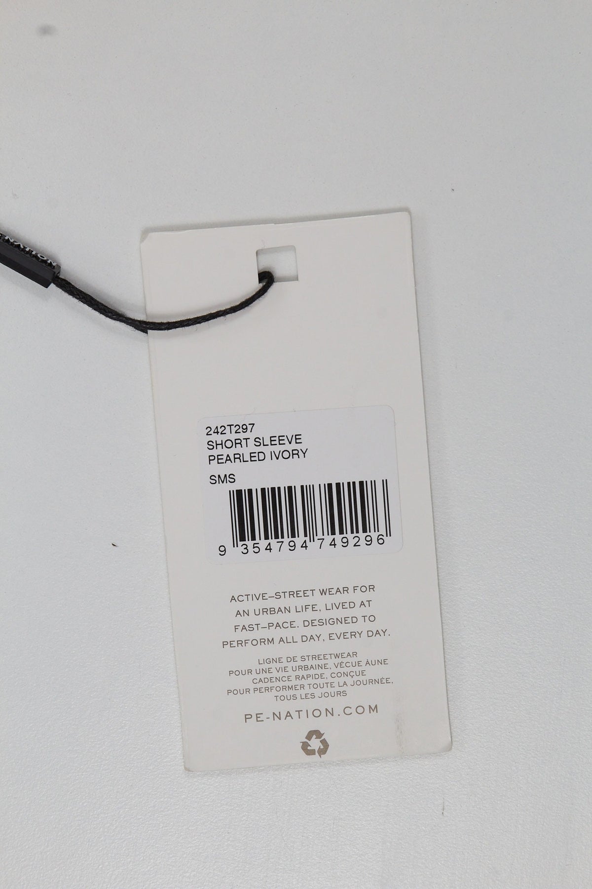 P.E Nation Ivory Black Short Sleeve Top