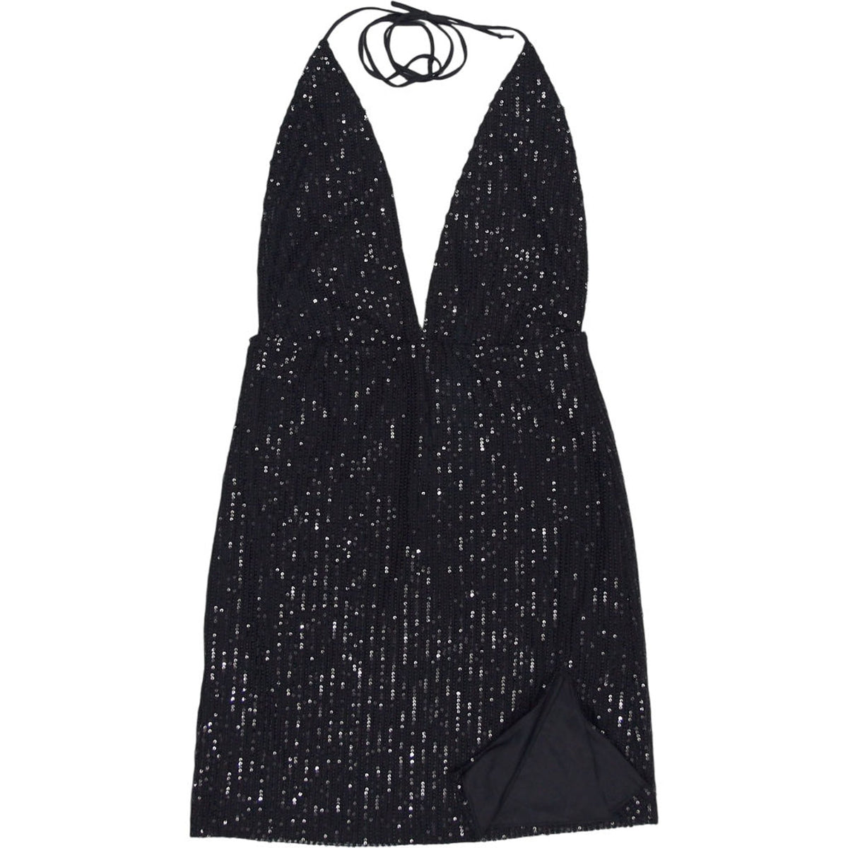Motel Black Sequin Strappy Dress
