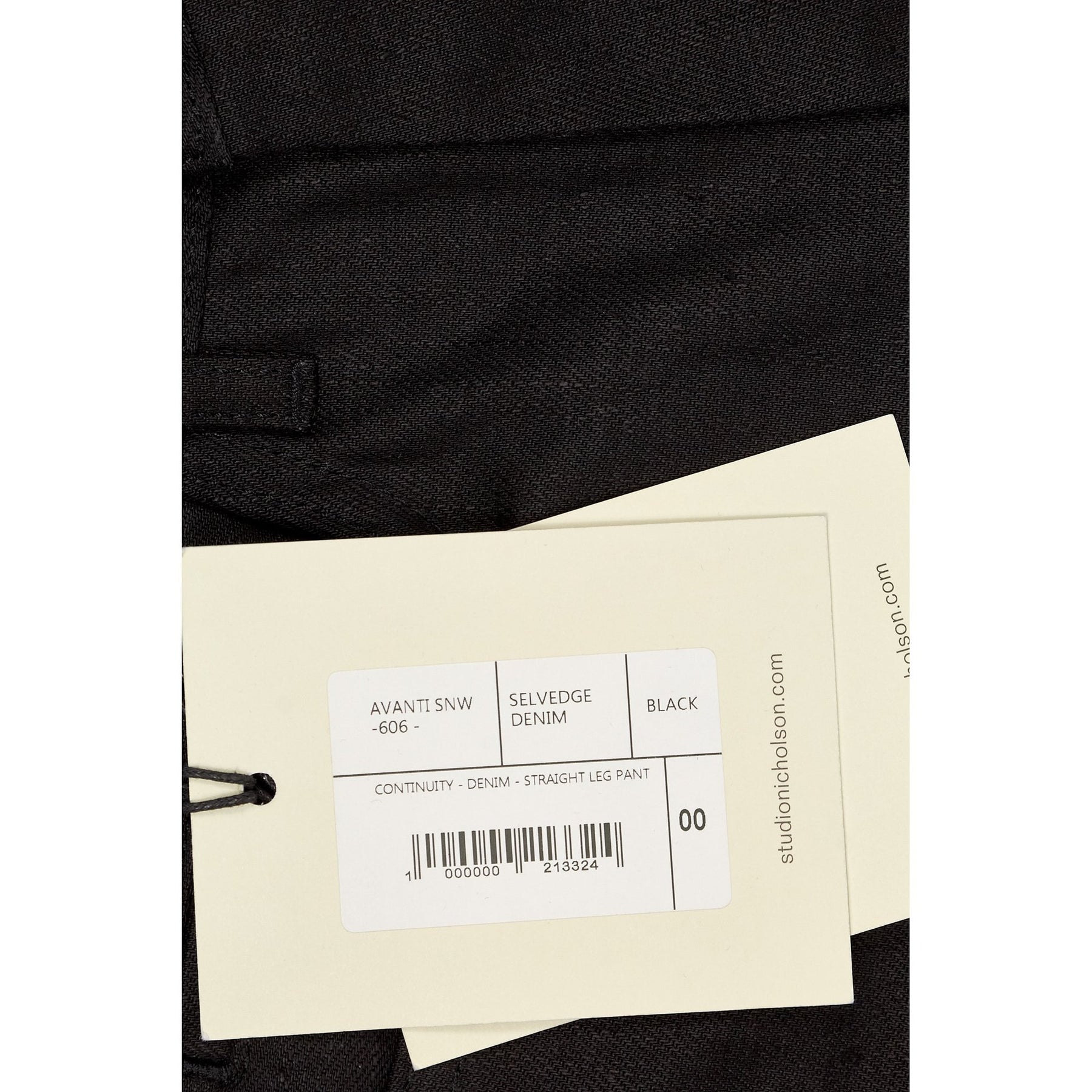 Studio Nicholson Black Selvedge Denim Pants