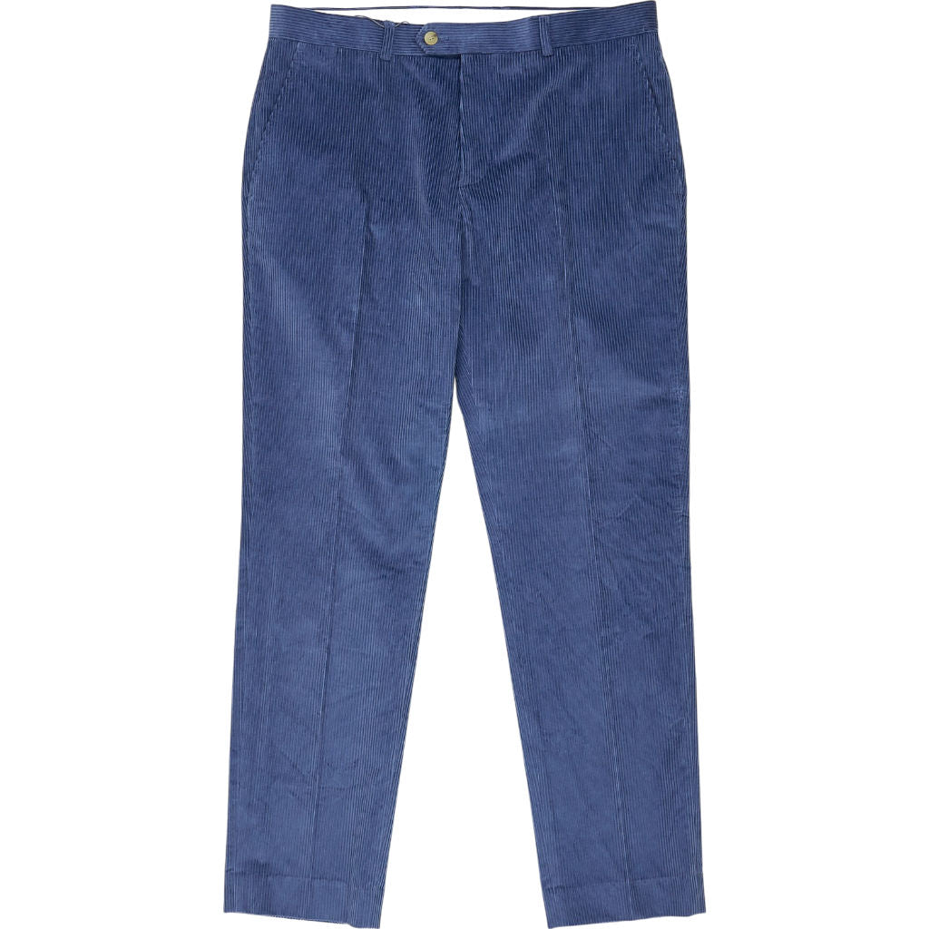Moss Blue Corduroy Tailored Trousers