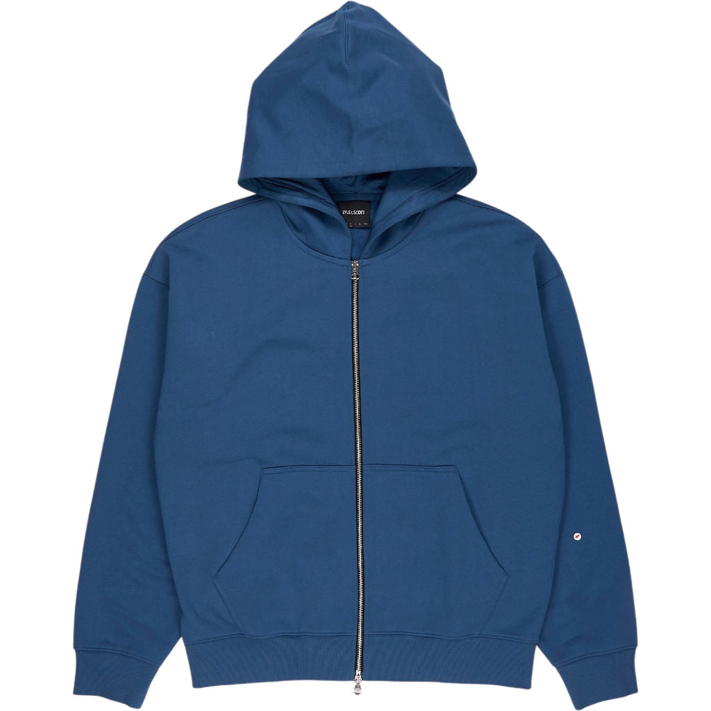 Lyle & Scott Blue Fleece Lined Zip Hoodie