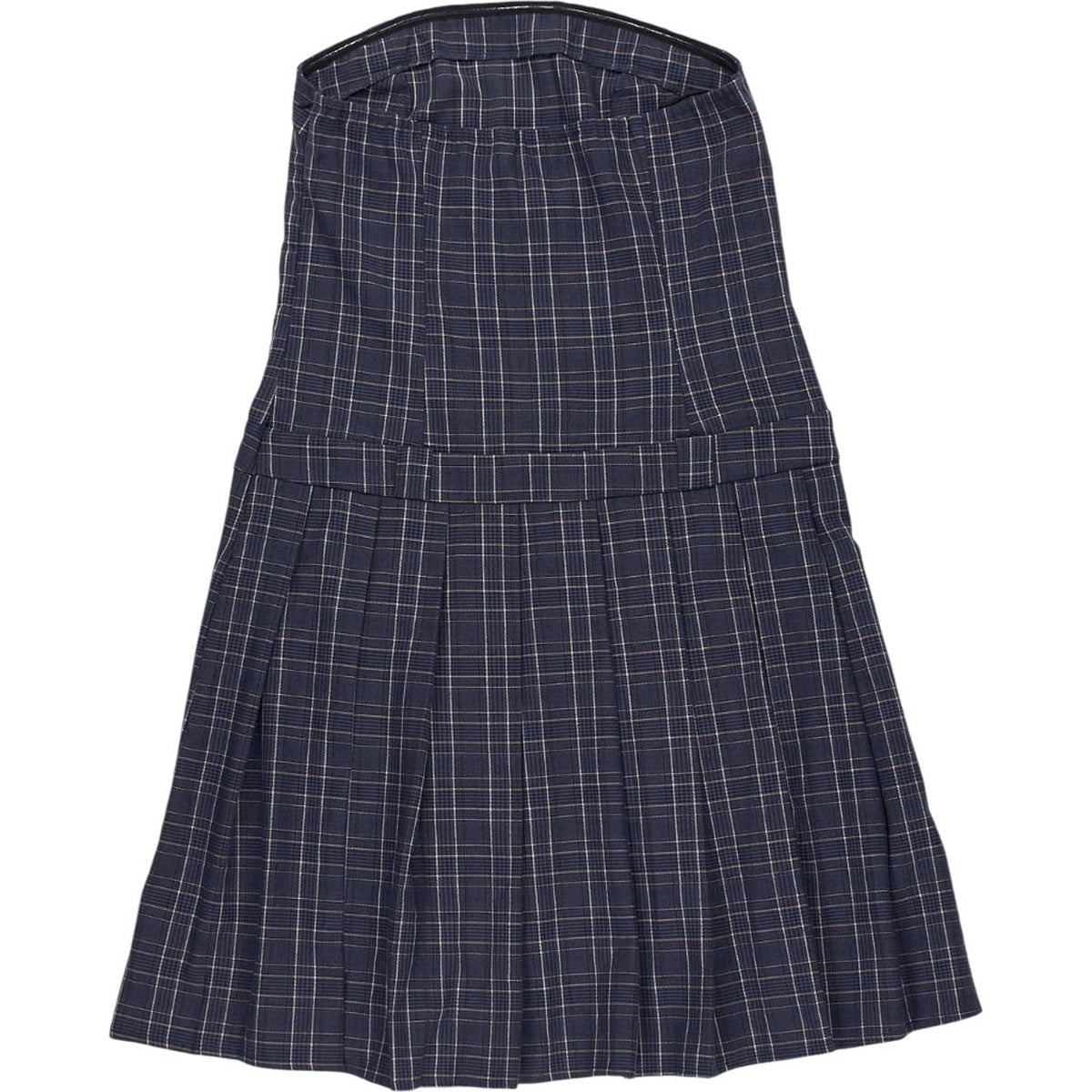 Motel Navy Check Aldri Bandeau Midi Dress