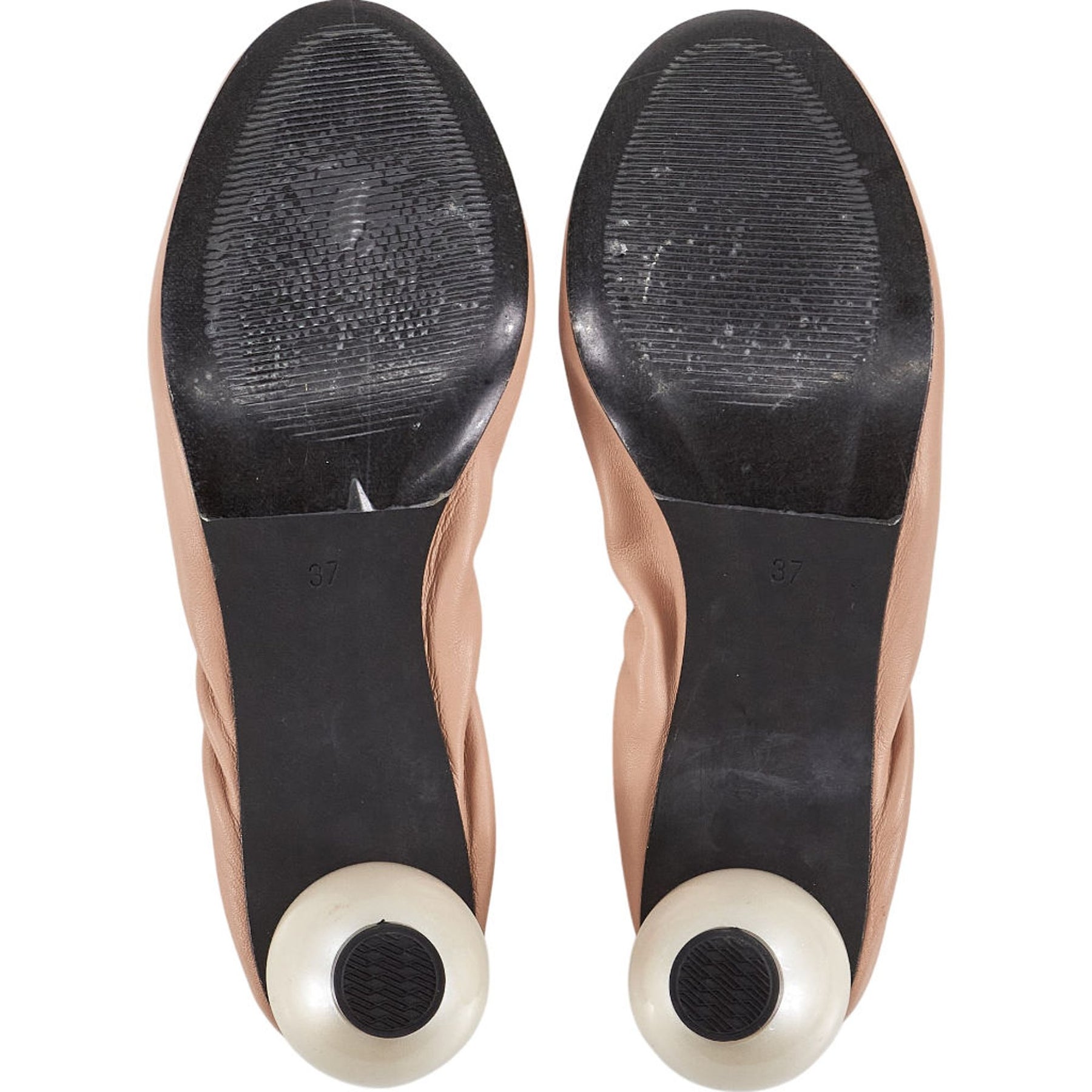 Mother of Pearl Beige Leather Shoes