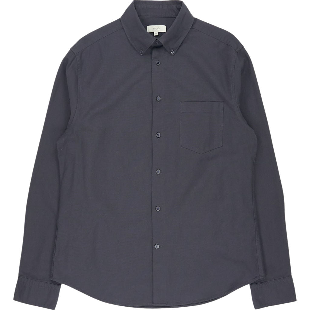Moss Black Cotton Long Sleeve Shirt