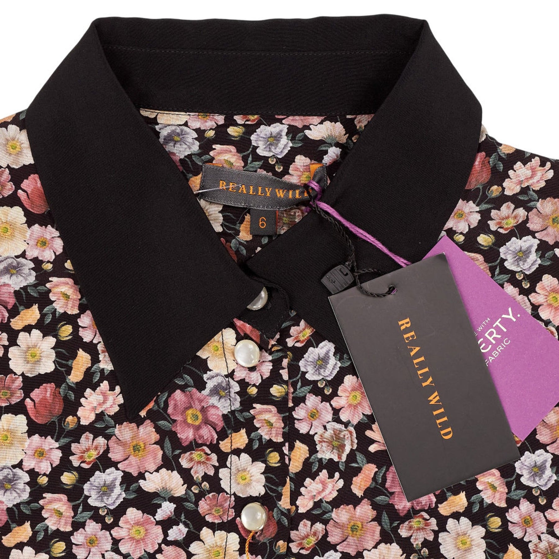 Really Wild Rose Floral Liberty Silk Dress