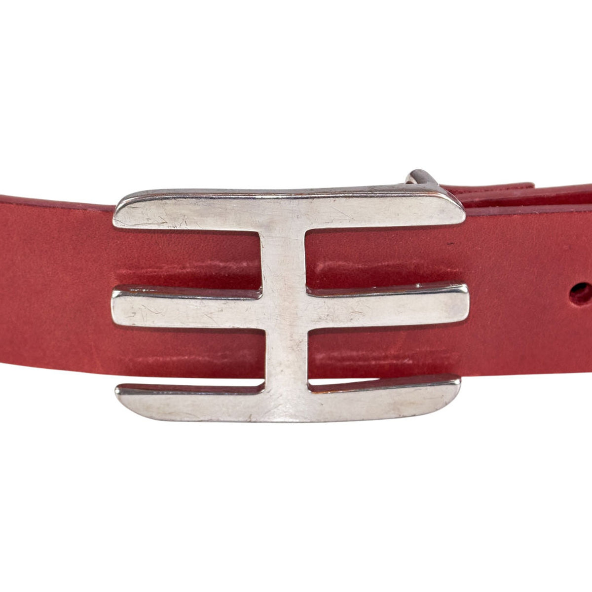 YMC Red Leather Belt