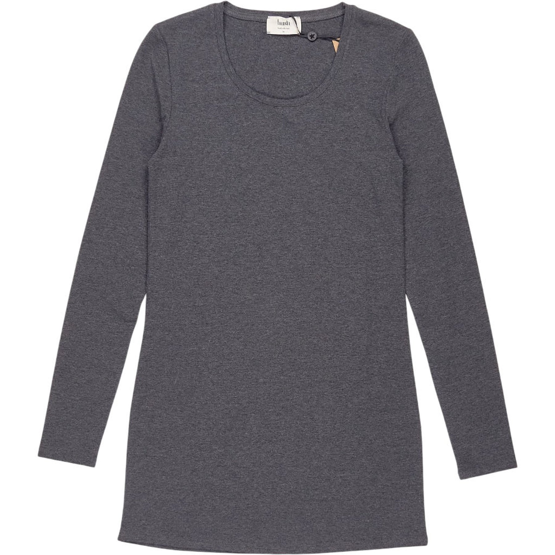 Hush Charcoal Marl Long Sleeve Tee