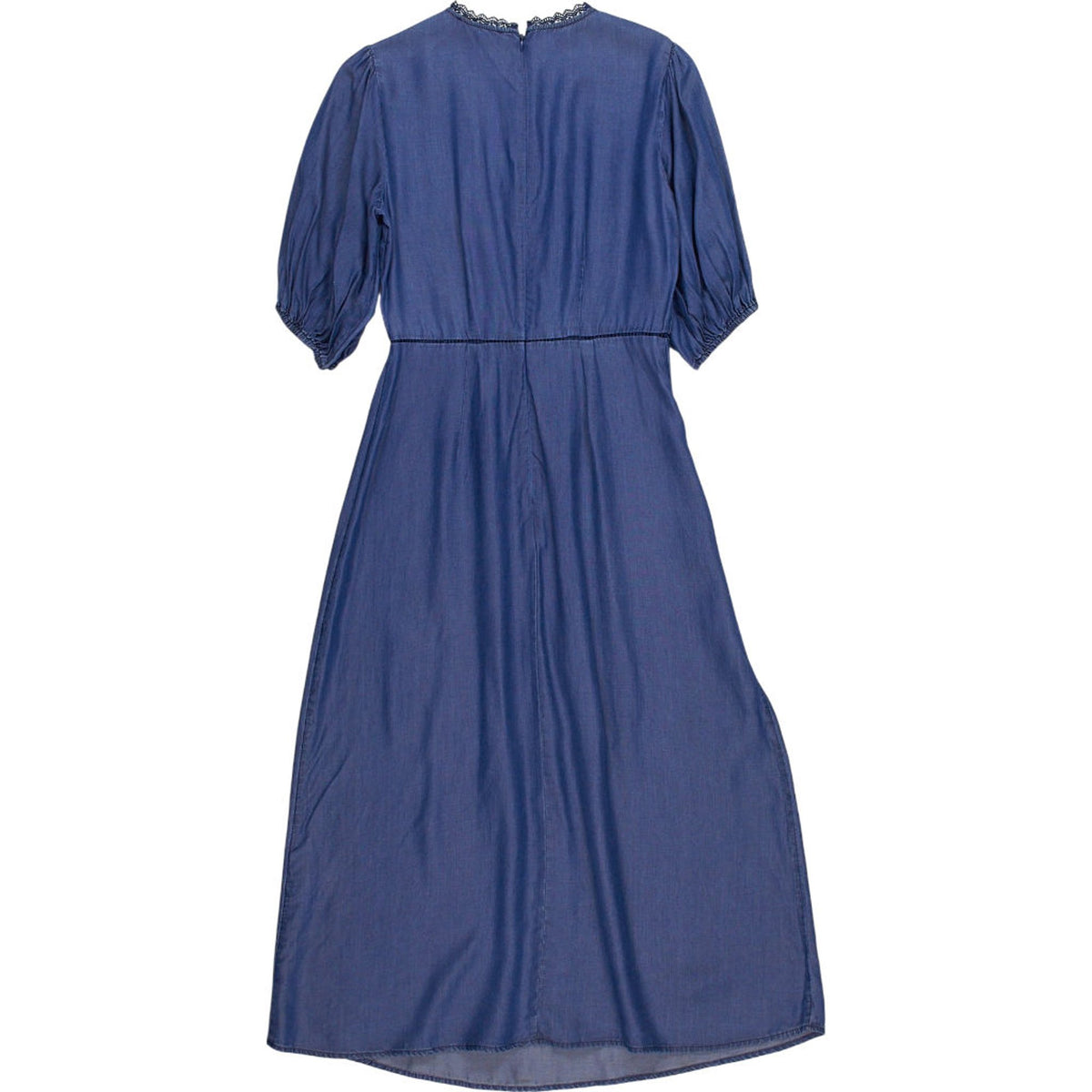 Oasis Blue Lace Trim Midi Dress