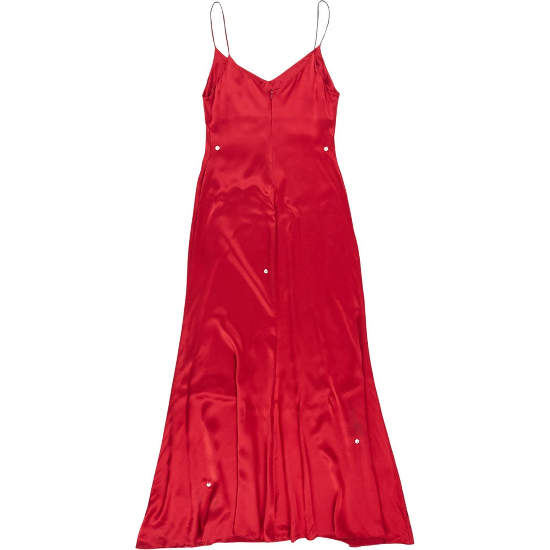 Reformation Red Satin Slip Dress