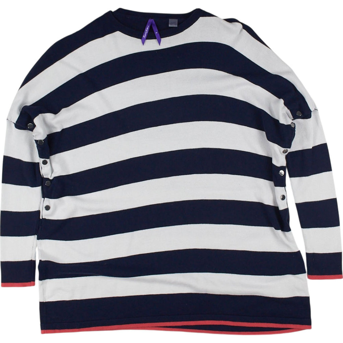 Seraphine Navy White Stripe Top