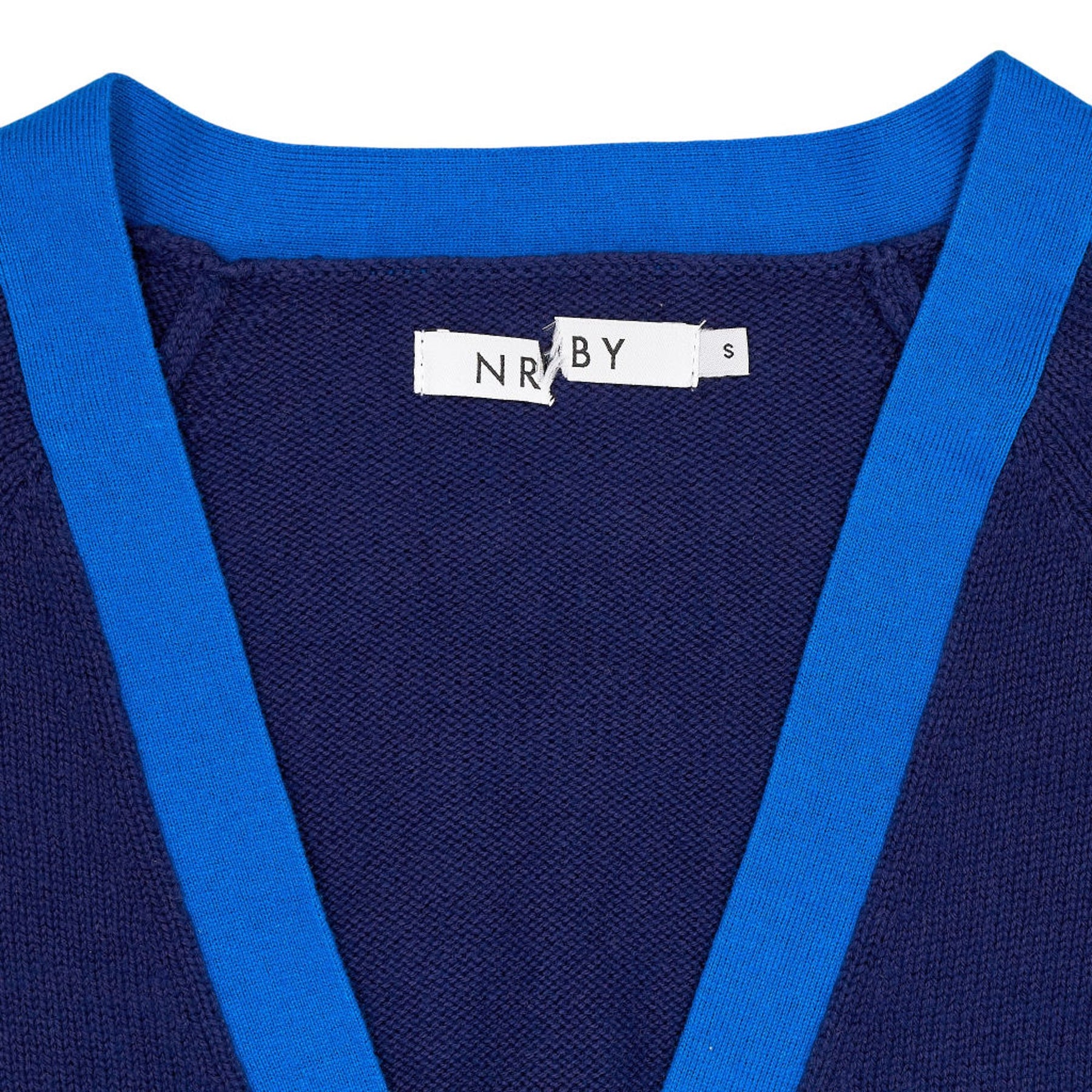 NRBY Blue Cashmere Cotton Cardigan