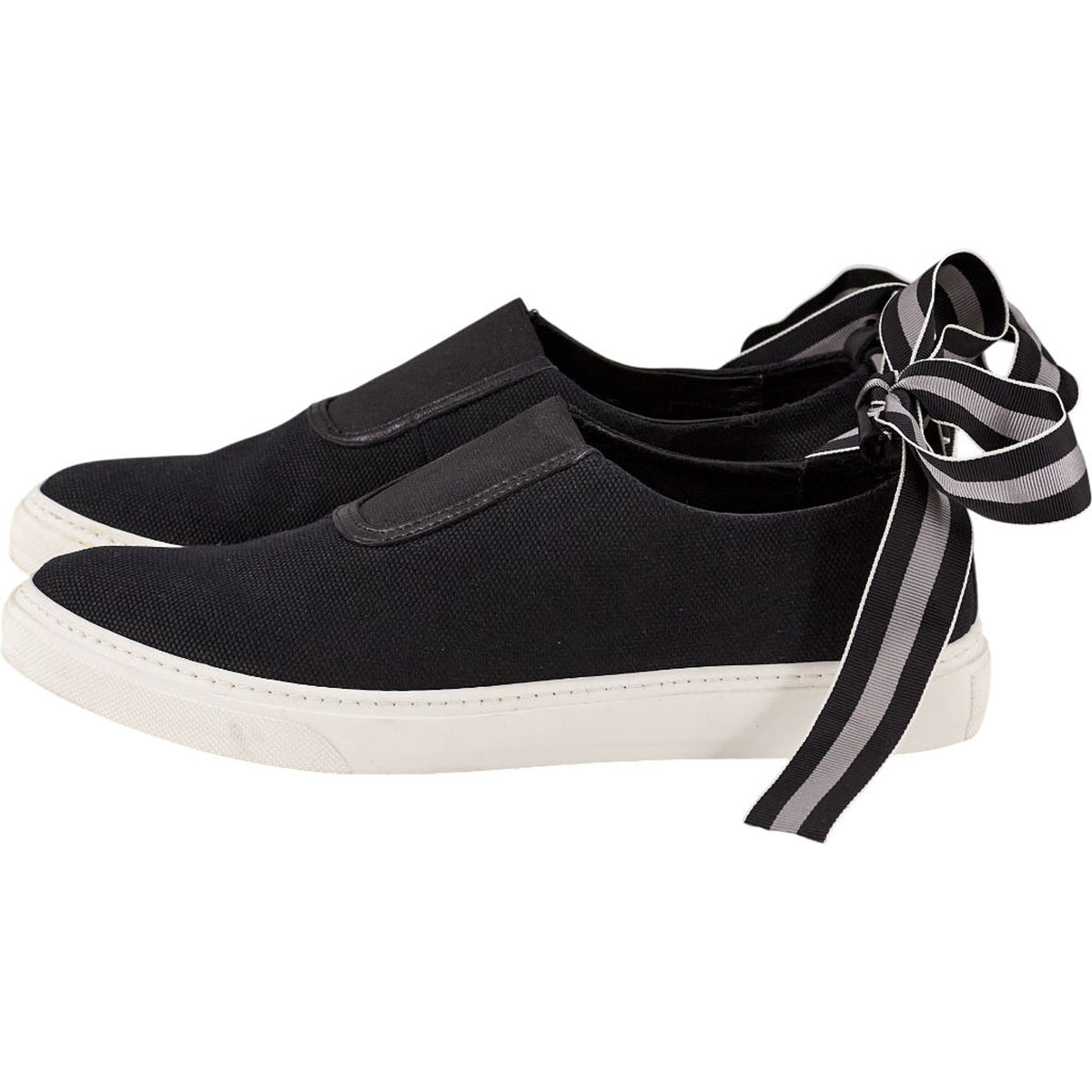 Mother of Pearl Black Slip-On Trainers