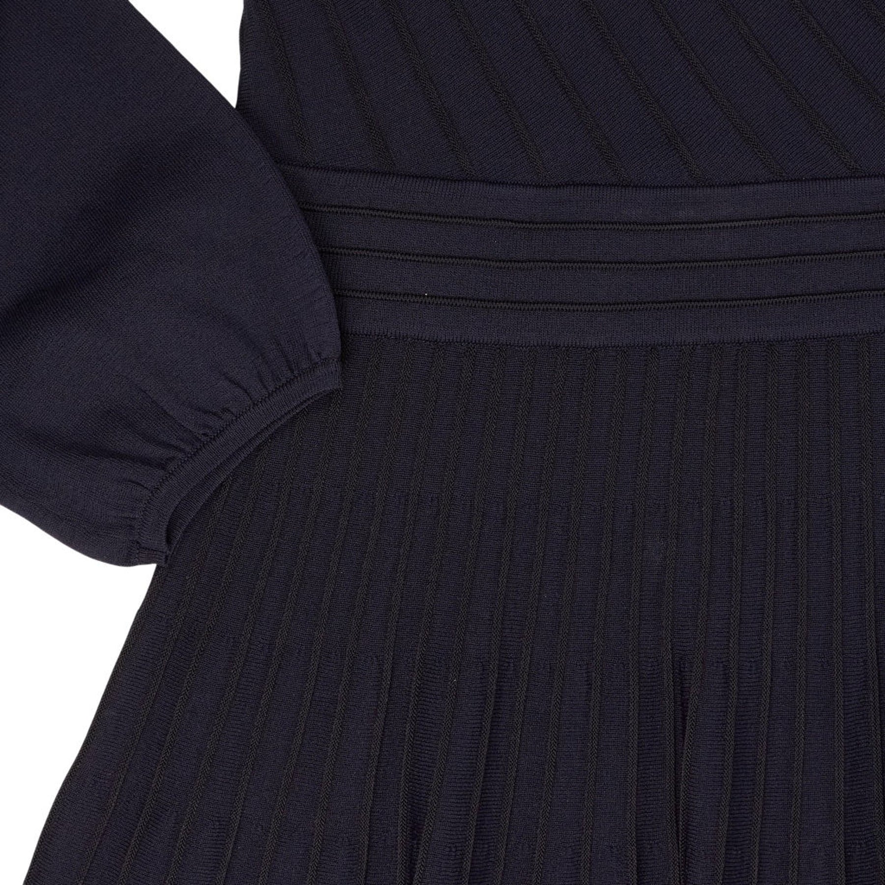 The Fold Navy Belluno Knitted Midi Dress