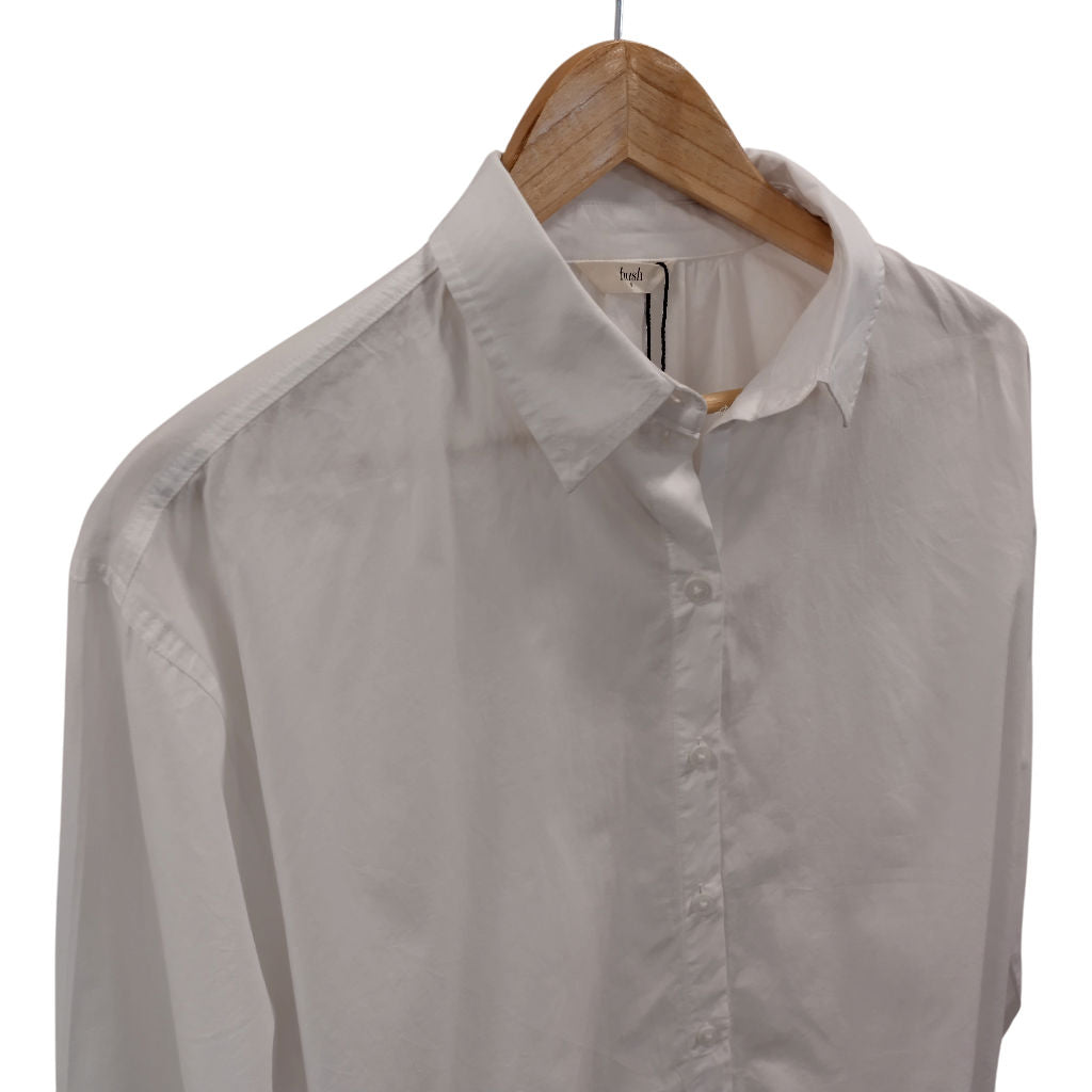 Hush White Pia Oversize Cotton Shirt