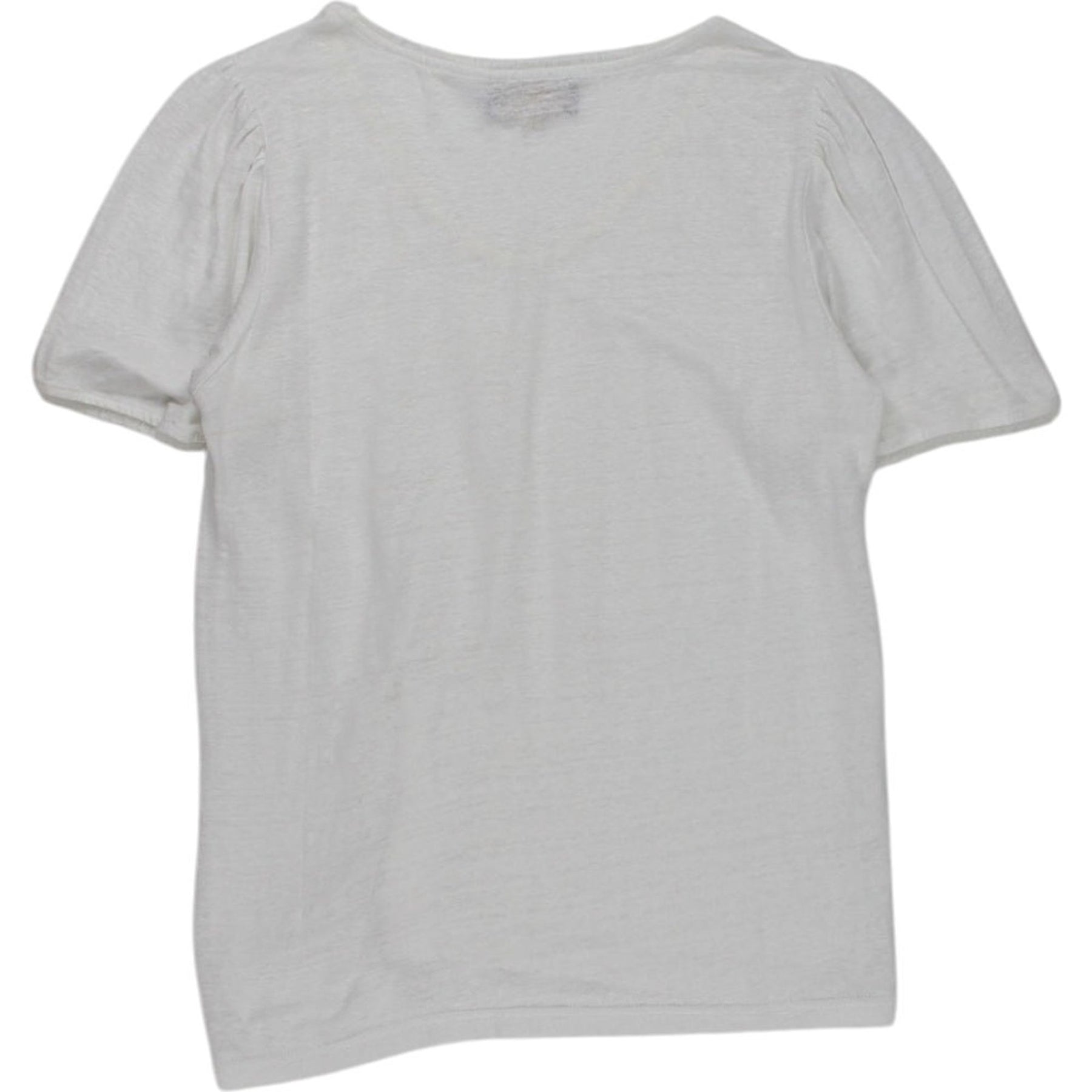Wyse White Lace Tee Tulle Trim Top
