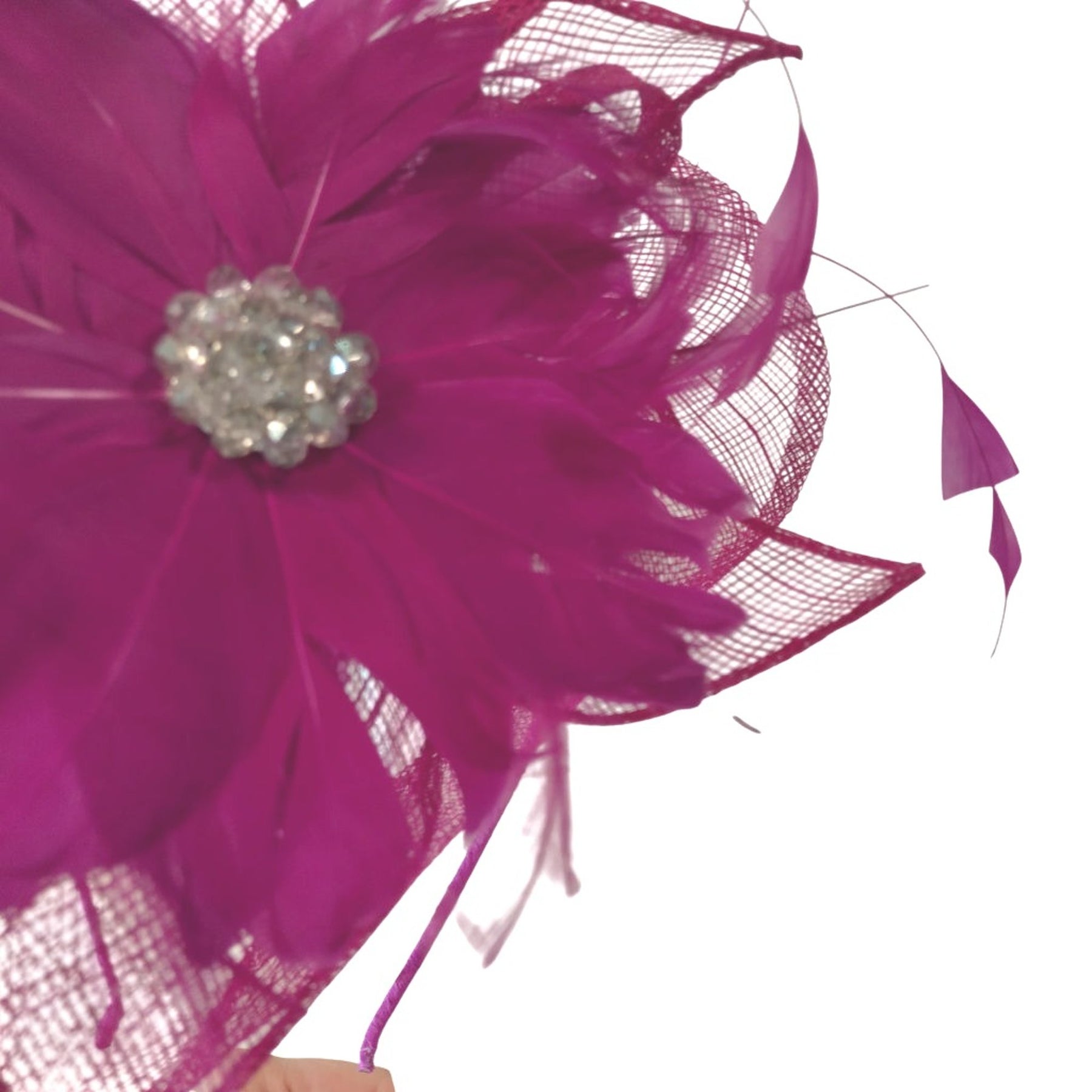 My Hat Pink Feather Fascinator