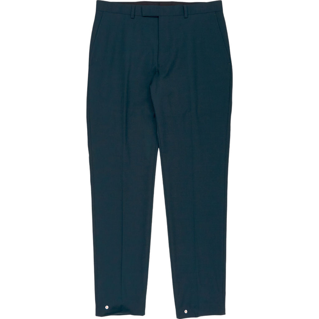 Moss Green Tailored Fit Trousers