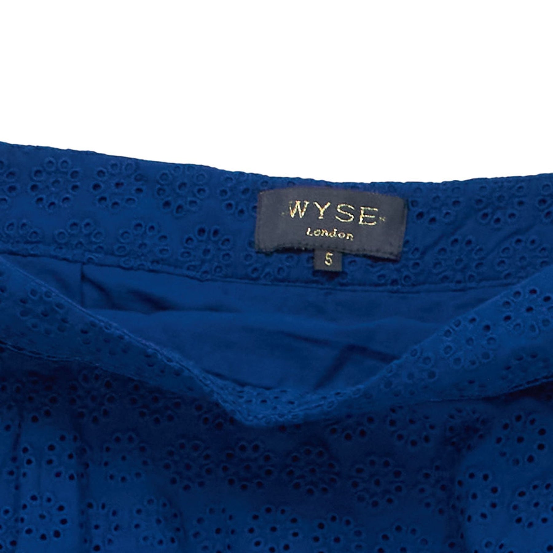 Wyse Blue Broderie Anglaise Skirt