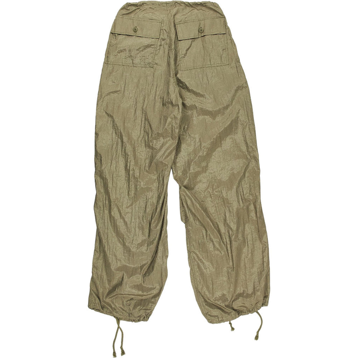 Motel Silver Green Chute Parachute Trousers