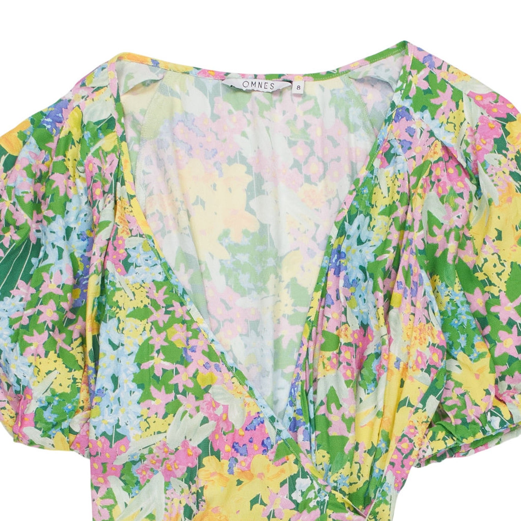 OMNES Multicolour Floral Wrap Dress