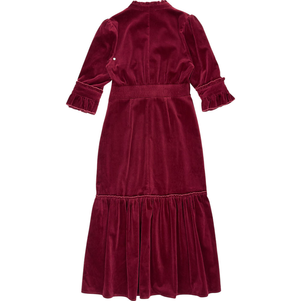 Wyse Burgundy Velvet Dress