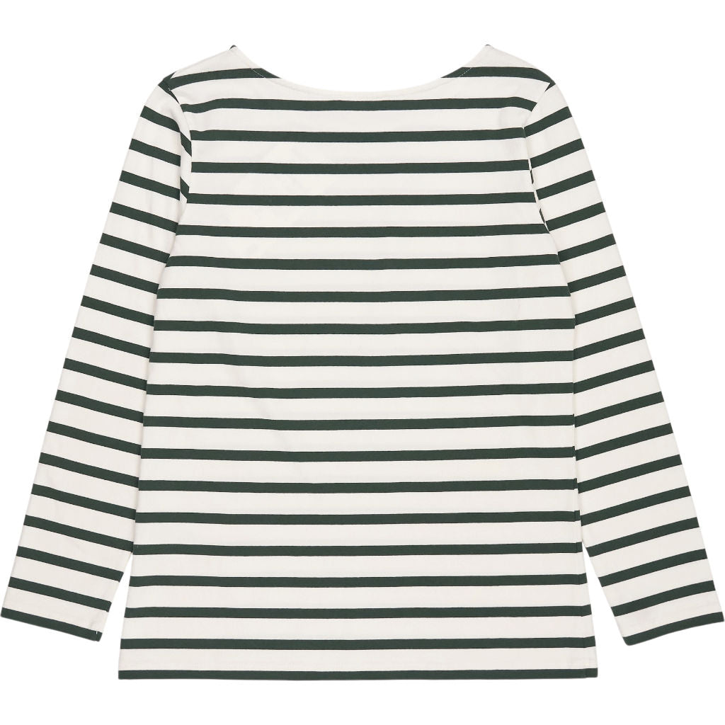 Baukjen White Green Striped Ashley Top