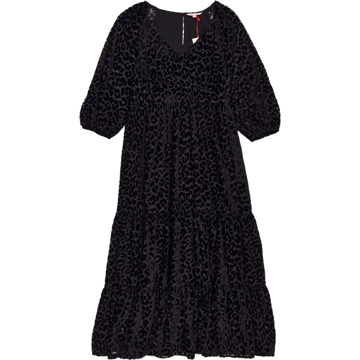 Strong Girls Club Black Leopard Print Midi Dress