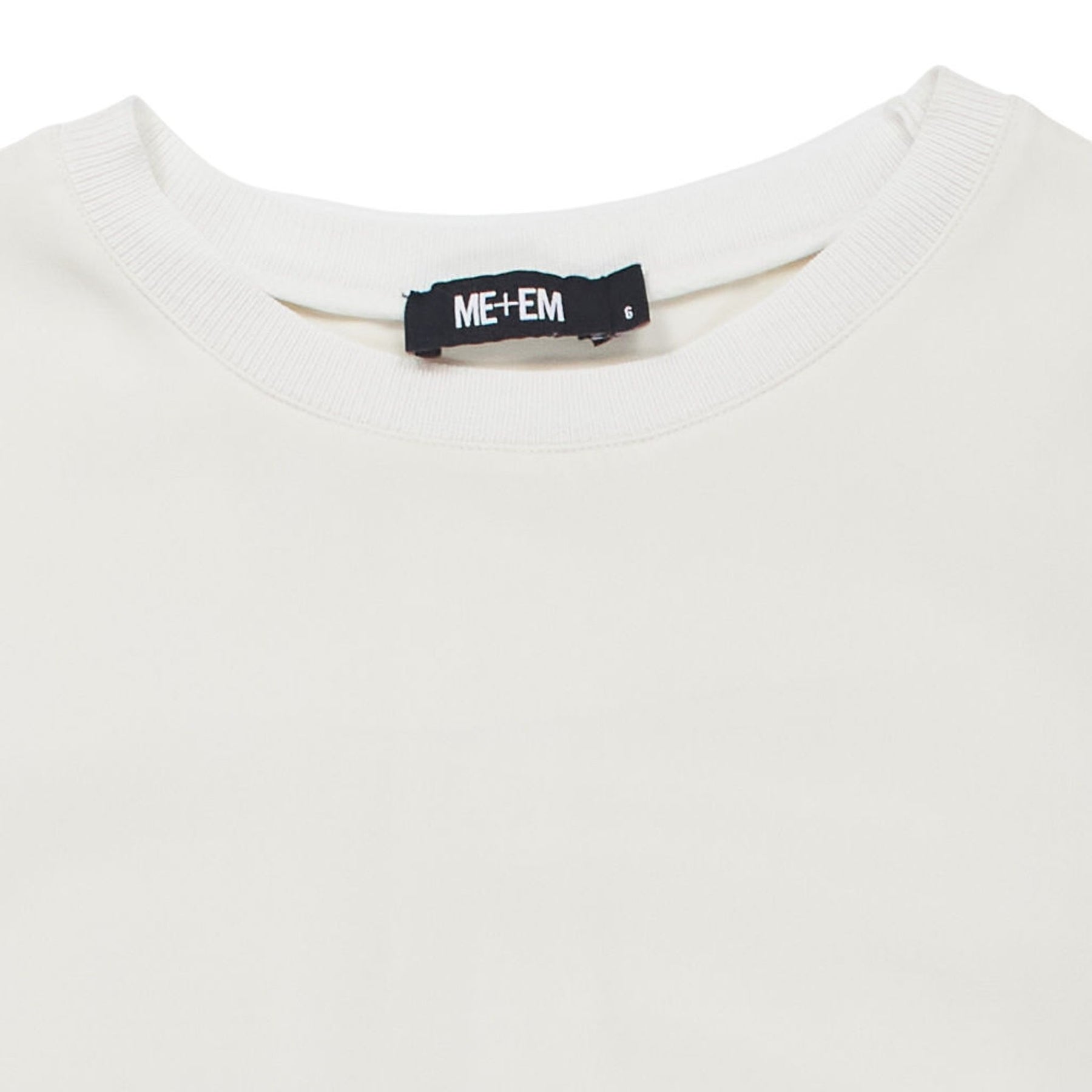 ME+EM White Silk Long Sleeve Top