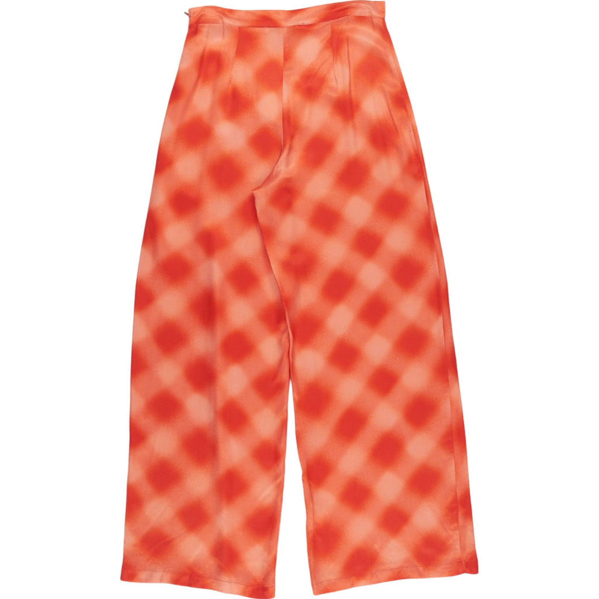 OMNES Red Check Satin Trousers