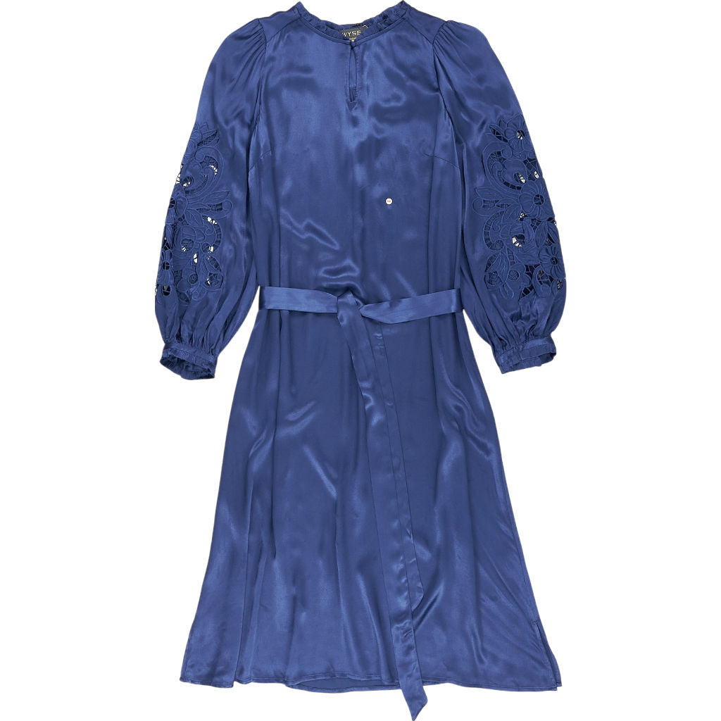 Wyse Teal Ciara Cutwork Sleeve Dress