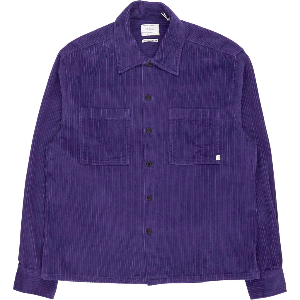 Farah Purple Sawyer Corduroy Overshirt
