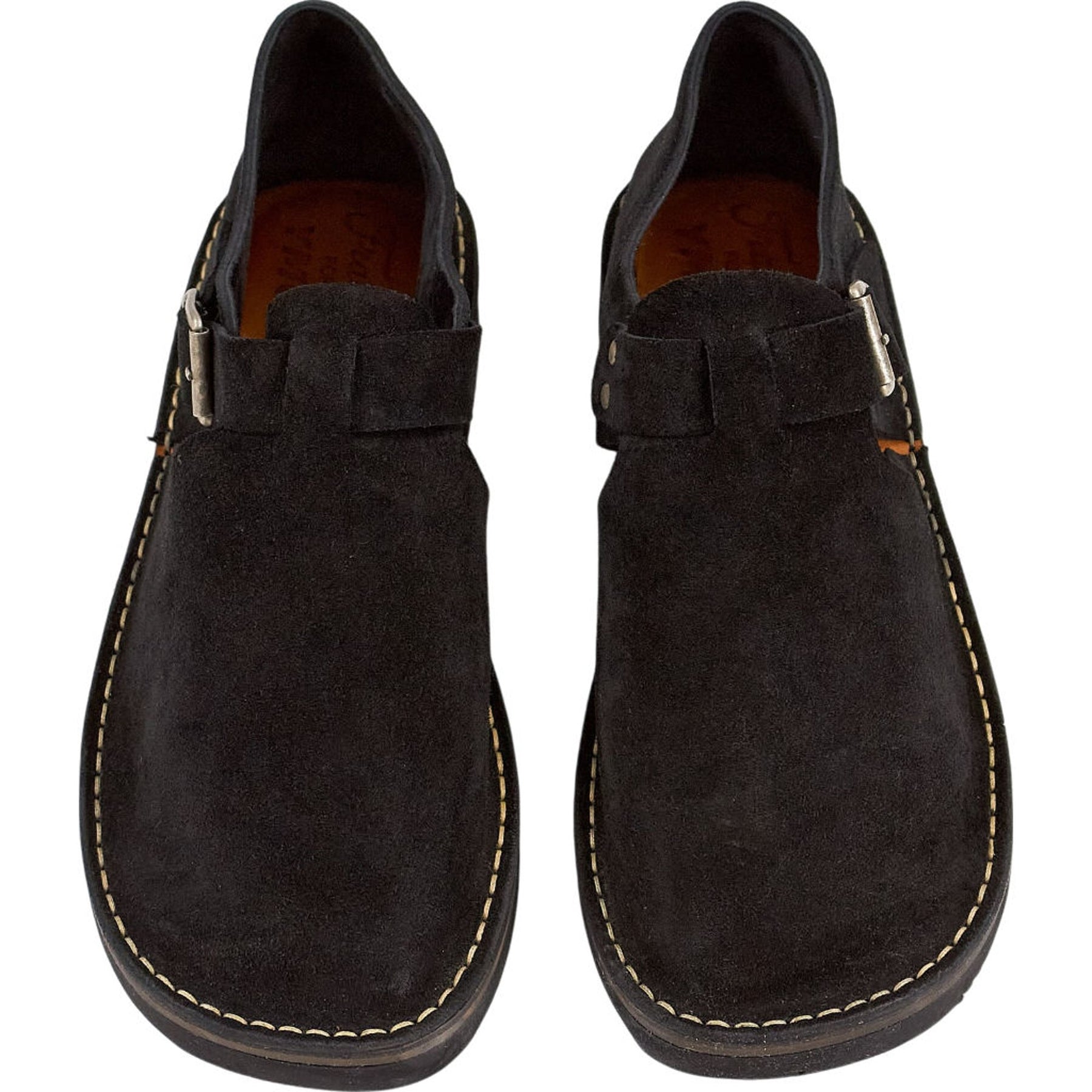 FRACAP X YMC Black Suede Buckle Loafers