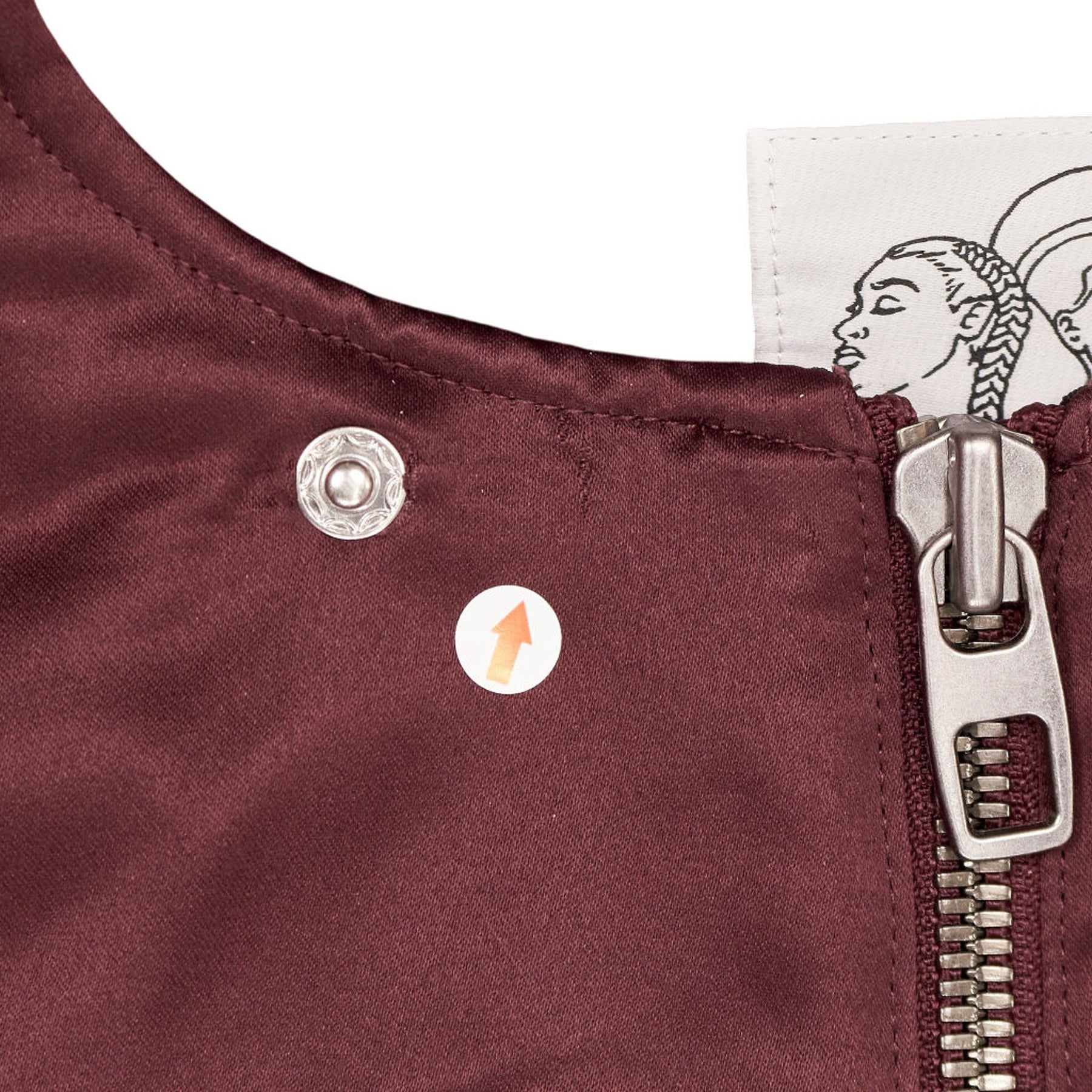 Beatrice X OTW Burgundy Hooded Jacket with Lace Trim