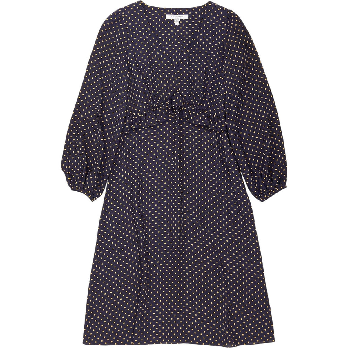 L.K. Bennett Navy Polka Dot Dress