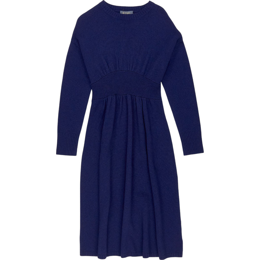 Wyse Navy Wool Dress S