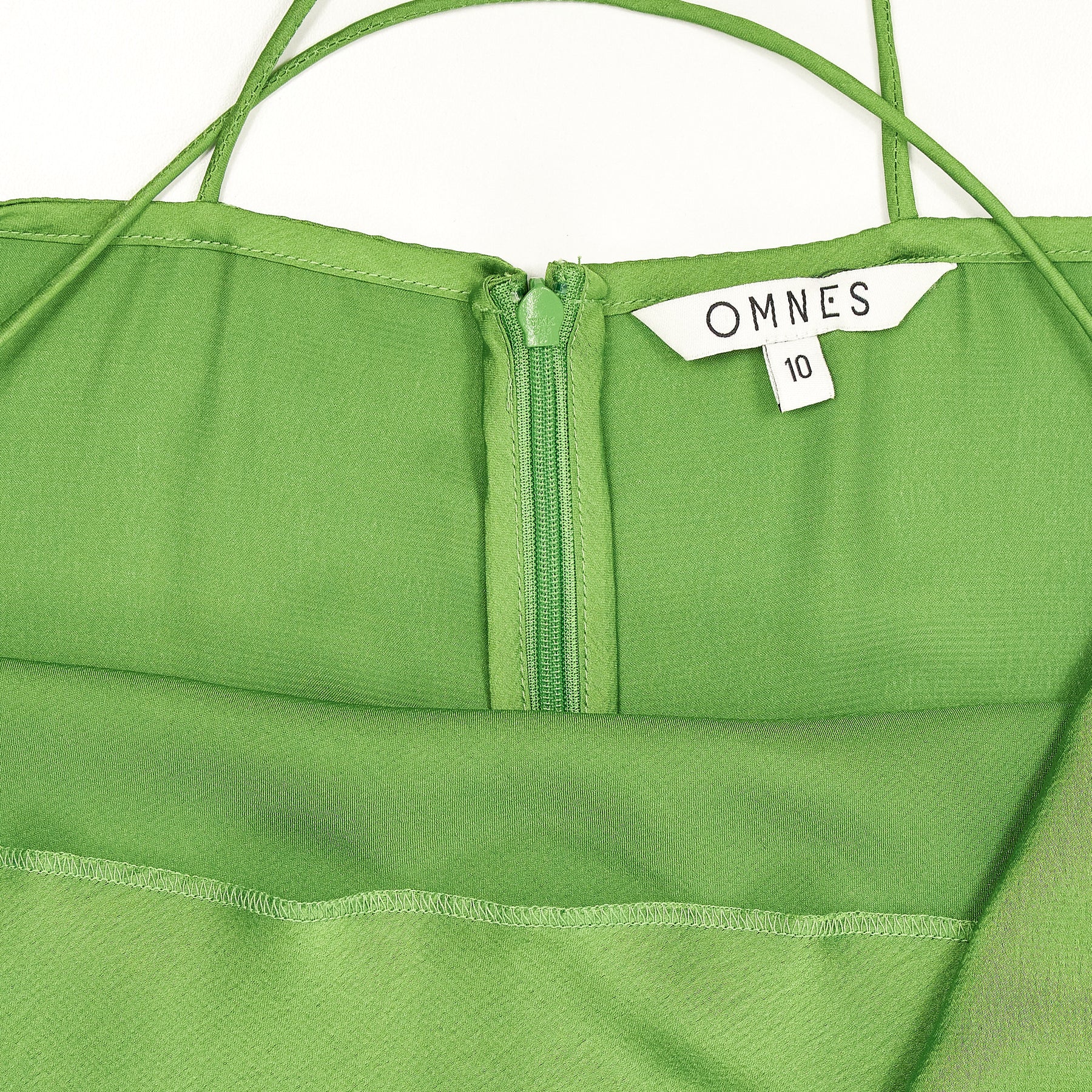 OMNES Green Strappy Midi Dress