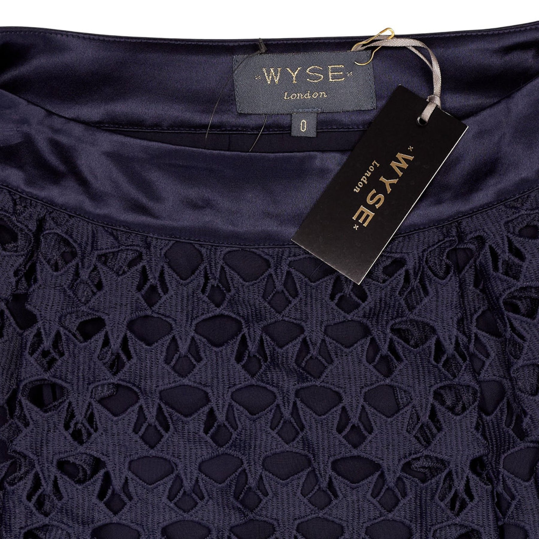 Wyse Navy Louise Lace Skirt