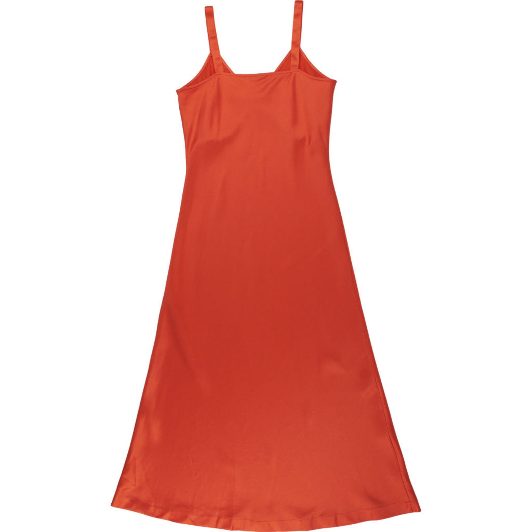 OMNES Orange Strappy Midi Dress