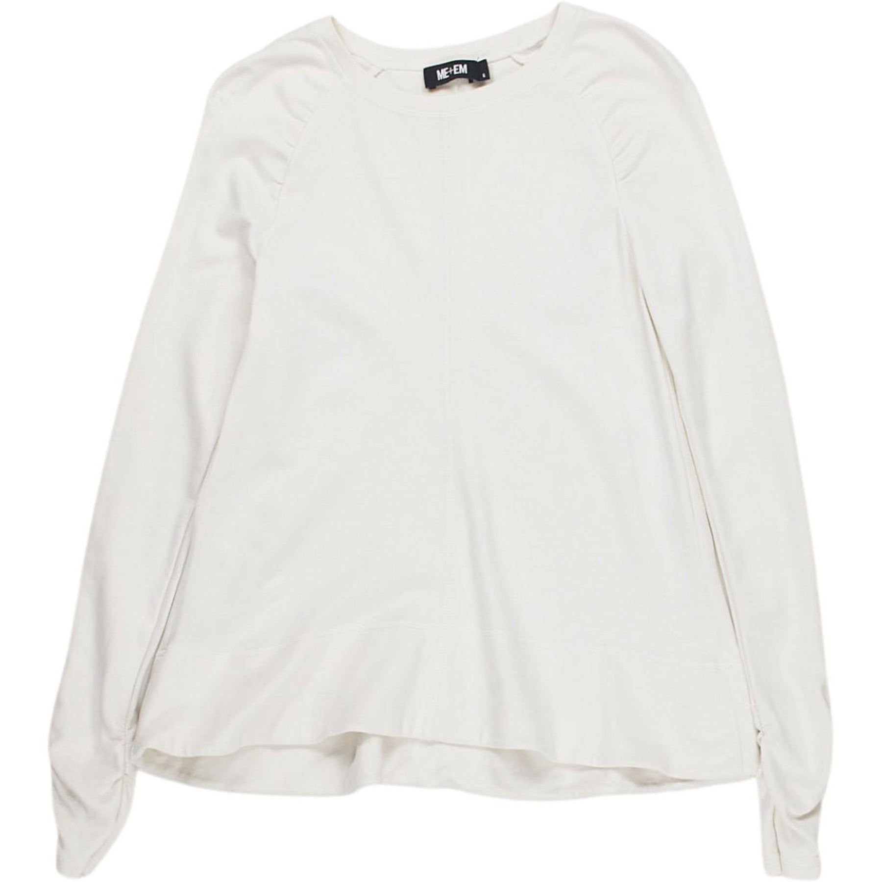 ME+EM Cream Long Sleeve Top
