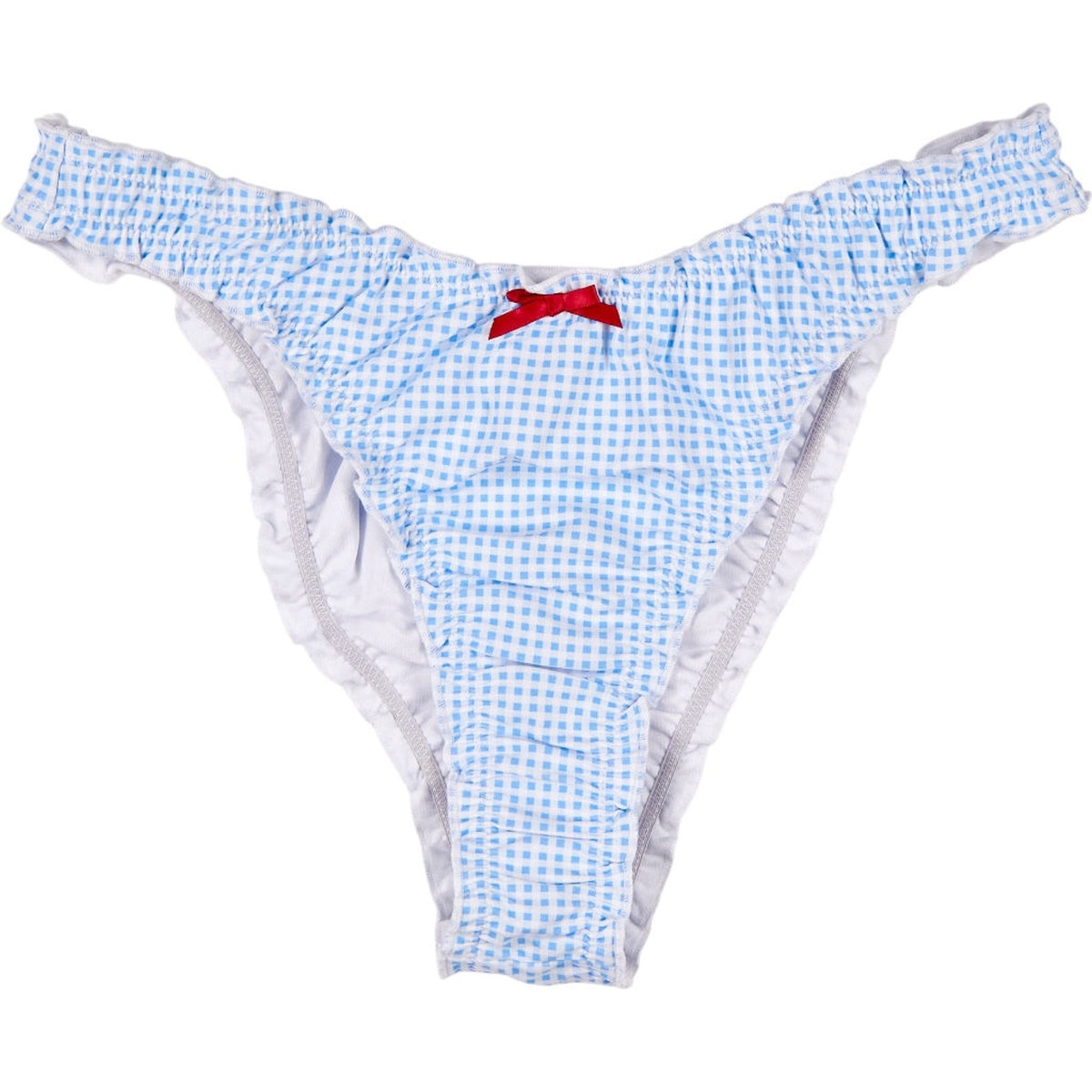 Motel Blue Gingham Veroly Bikini Bottom